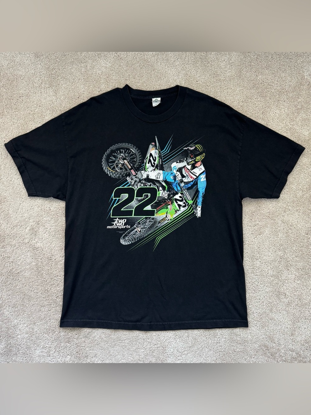 Two Two Motorsports Chad Reed #22 Motocross Racing T-Shirt Men Sz 2XL